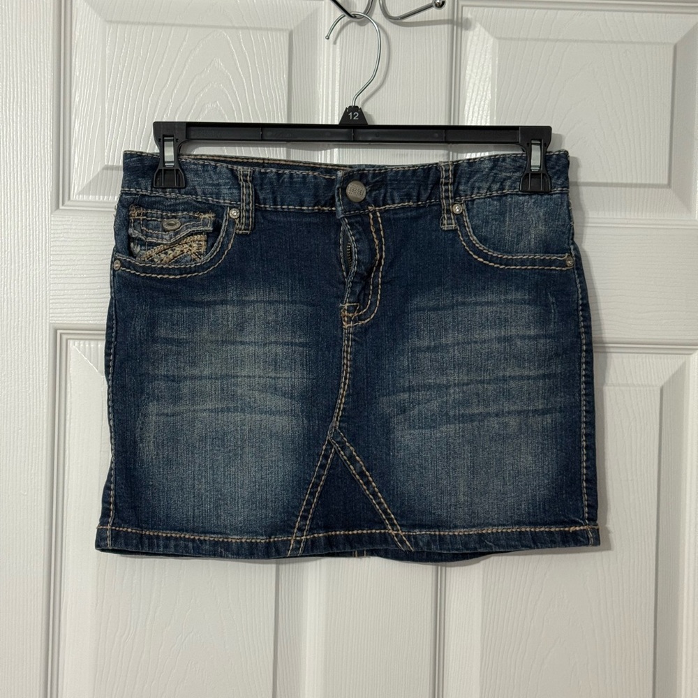 Maurices Blue Denim Mini Skirt
